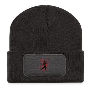 Red Splash Fencer - Recycled Patch Beanie - dark grey - Front