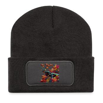 Unterwasser Taucher im Korallenriff - Recycelte Patch Beanie - Dunkelgrau - Vorne