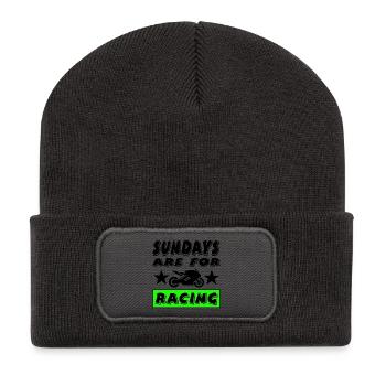 motorcycle - Recycled Patch Beanie - dark grey - Front