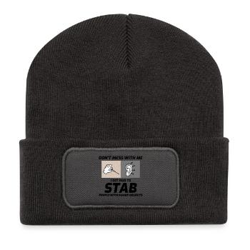 L'acupuncture : aller droit au but - Beanie recyclé à patch - charbon - Devant