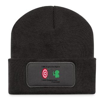 Praticien agréé en MTC Expert Compétent - Beanie recyclé à patch - charbon - Devant