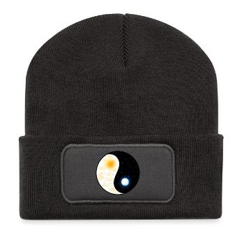Yin Yang - Recycled Patch Beanie - dark grey - Front