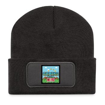 Gaming Mom - Recycelte Patch Beanie - Dunkelgrau - Vorne