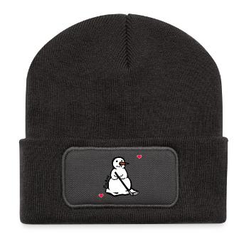 Hockey Enfant Snowman d’Hiver - Beanie recyclé à patch - charbon - Devant