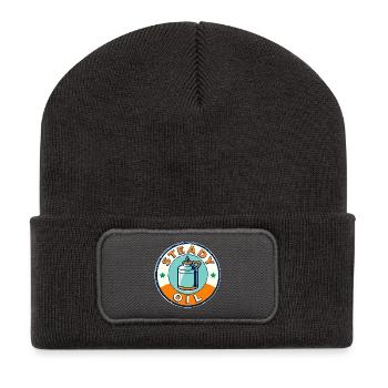 Insigne Steady Oil Vintage - Beanie recyclé à patch - charbon - Devant
