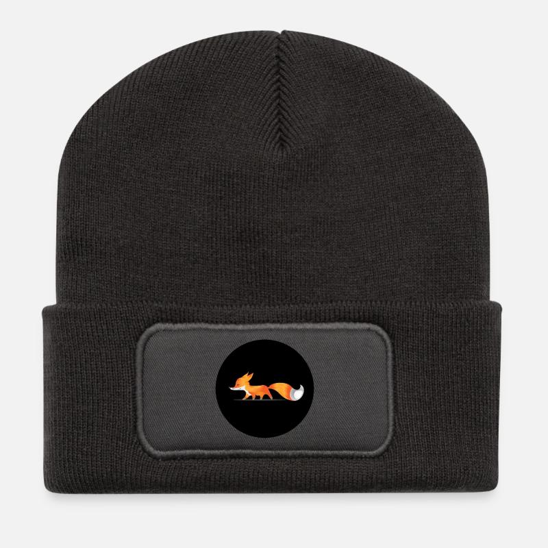Fuchs - Recycelte Patch Beanie - Dunkelgrau
