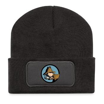 Collection Flo de détective - Beanie recyclé à patch - charbon - Devant