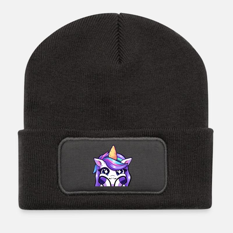 Lya Unicorn Wow - Recycled Patch Beanie - dark grey