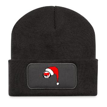 Antifa Christmas - Santa Claus - X-MAS-Aktion - Recycled Patch Beanie - dark grey - Front