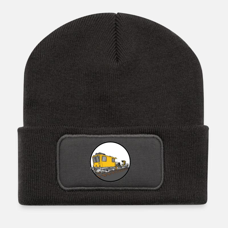 GAF Gleisarbeitsfahrzeug Gleisbauer - Recycelte Patch Beanie - Dunkelgrau