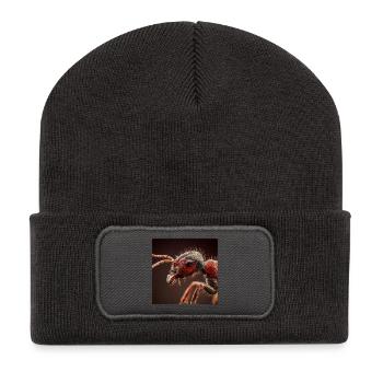 Ants Macro Realistic Wildlife Portrait - Recycled Patch Beanie - dark grey - Front