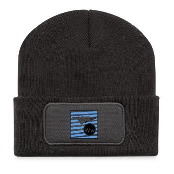 W pour Whale - Beanie recyclé à patch - charbon - Devant