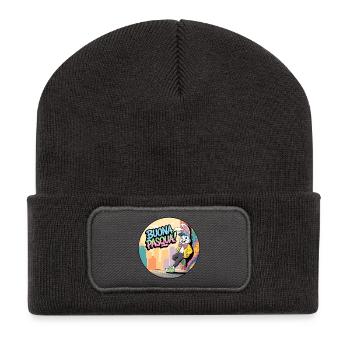 Happy Easter Street Bunny - Recycled Patch Beanie - dark grey - Front