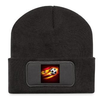 Sentier d’incendie du football espagnol - Beanie recyclé à patch - charbon - Devant
