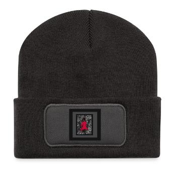 Anime_Roter Manteau - Beanie recyclé à patch - charbon - Devant