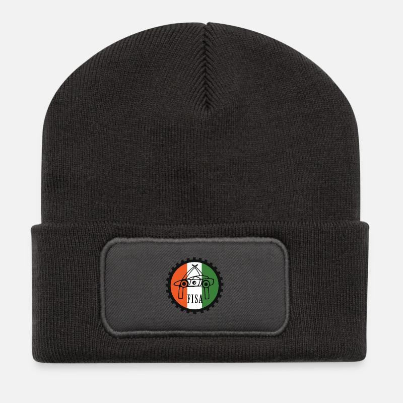 FISA - Beanie recyclé à patch - charbon