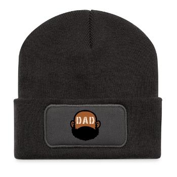 PAPA BARBE - Beanie recyclé à patch - charbon - Devant