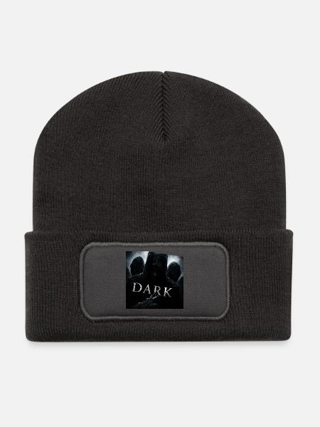 Schatten der Dunkelheit - Recycelte Patch Beanie - Dunkelgrau