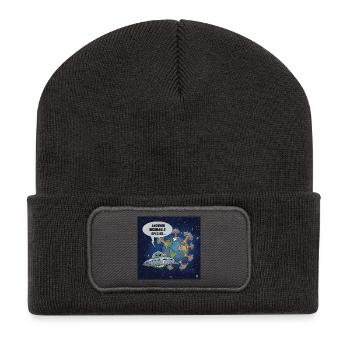 Außerirdische UFO-Beobachtung – Eine weitere irreparable Rasse - Recycelte Patch Beanie - Dunkelgrau - Vorne