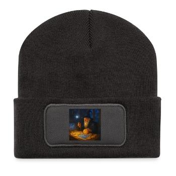 Le magicien des graphiques de marché des cryptomonnaies Wandalu Vuhs - Beanie recyclé à patch - charbon - Devant