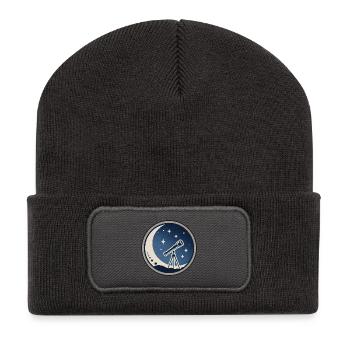 Astronomie und Faszination für das unendliche Universum - Recycelte Patch Beanie - Dunkelgrau - Vorne