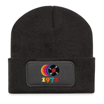 Vintage 1972 - Recycled Patch Beanie - dark grey - Front