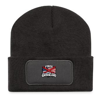 FREE GROENLAND - Beanie recyclé à patch - charbon - Devant