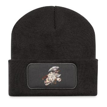 Role Playing Game Tabletop D20 Dice Gift Barbarian - Recycled Patch Beanie - dark grey - Front