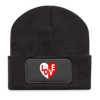 Heart - Recycled Patch Beanie - dark grey - Front