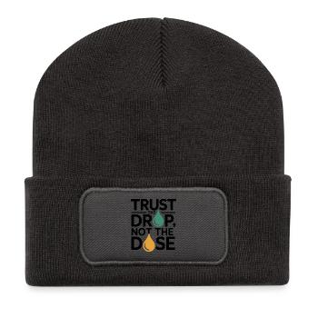 Homeopathy Trust The Drop Not Dose Professional - Beanie recyclé à patch - charbon - Devant