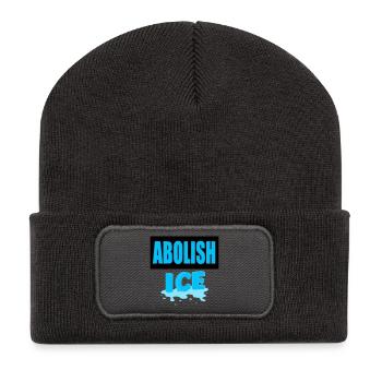 Abolish I.C.E: - Recycled Patch Beanie - dark grey - Front