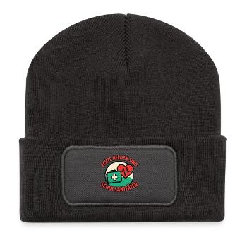 Les vrais héros sont les ambulanciers scolaires - Beanie recyclé à patch - charbon - Devant