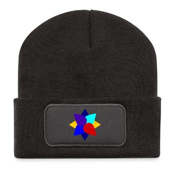 DESIGN. ART. DAD. MAMMA. MODERN. GEEK. VINTAGE. - Recycled Patch Beanie - dark grey - Front
