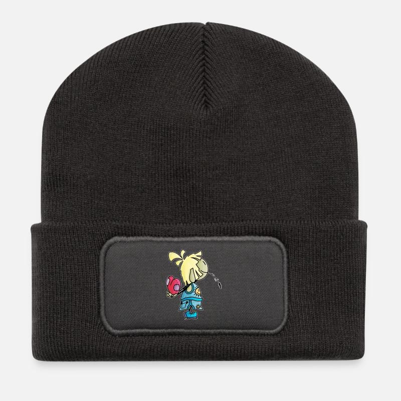Mael - the giant heart / - Recycled Patch Beanie - dark grey