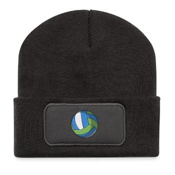 Volleyball vintage - Recycled Patch Beanie - dark grey - Front