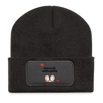 Merci Care Care - Beanie recyclé à patch - charbon - Devant