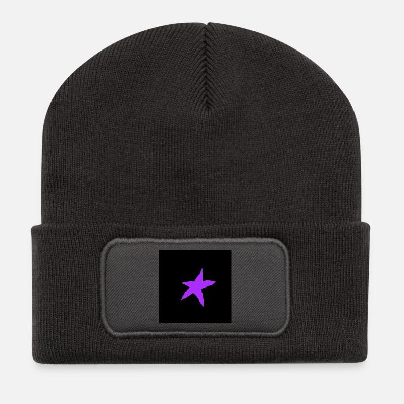 STAR. MEER. STRAND. OZEAN. FEIERTAGE. HUMOR - Recycelte Patch Beanie - Dunkelgrau