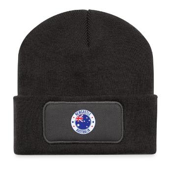 Emblème de l’insigne de Newcastle Australie - Beanie recyclé à patch - charbon - Devant