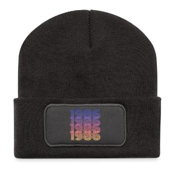 Millésime 1986 - Beanie recyclé à patch - charbon - Devant