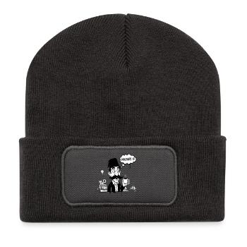 Moustachu au fez et Nazar Café - Beanie recyclé à patch - charbon - Devant