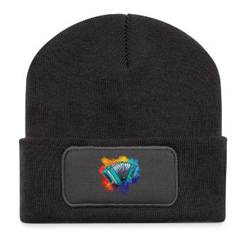 Colorful squeezebox - Recycled Patch Beanie - dark grey - Front