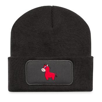Year of the sad horse - Recycled Patch Beanie - dark grey - Front