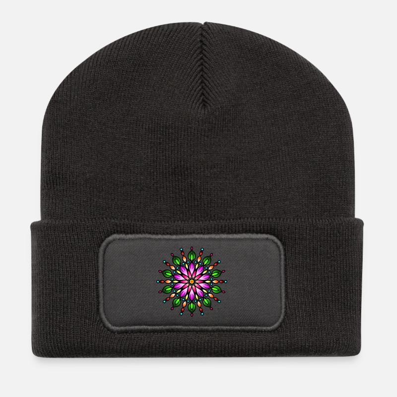 Tropical Rainbow Star - Recycelte Patch Beanie - Dunkelgrau