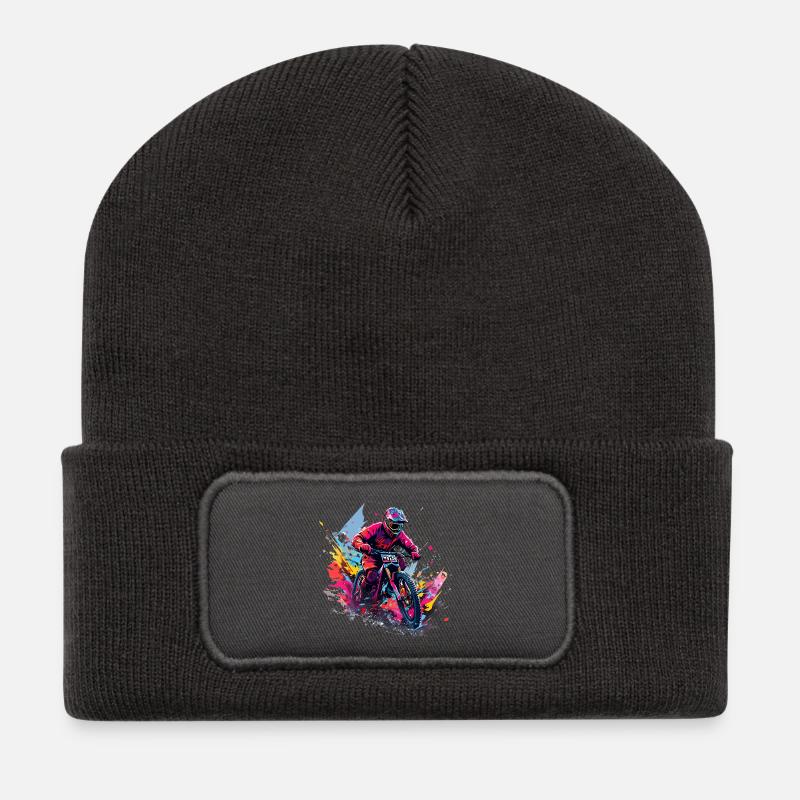 Motocross Color Splash Riders - Recycled Patch Beanie - dark grey