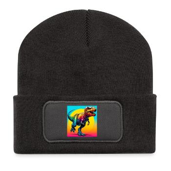 dinosaure - Beanie recyclé à patch - charbon - Devant