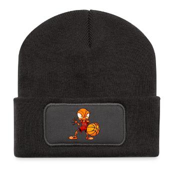 Basketball Ameisen - Recycelte Patch Beanie - Dunkelgrau - Vorne
