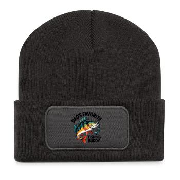 Papa's Angel Buddy - Recycled Patch Beanie - dark grey - Front