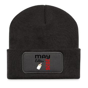Baby Birth May 2026 - Recycled Patch Beanie - dark grey - Front