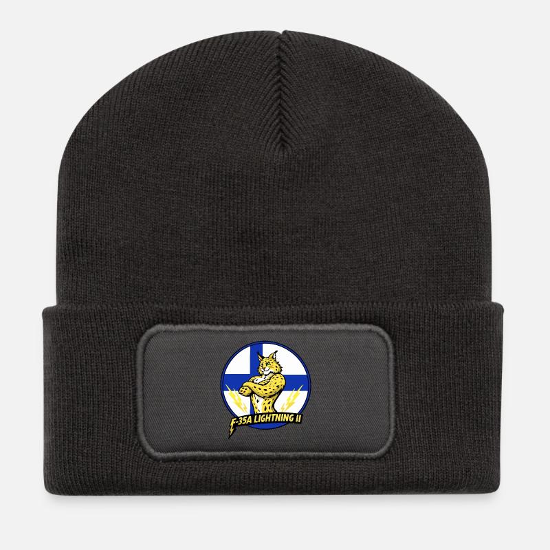 Lynx finlandais Ligthning2 - Beanie recyclé à patch - charbon