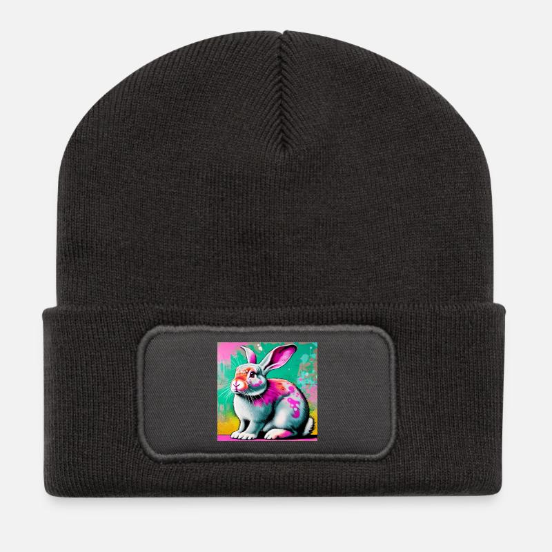 rabbit - Recycled Patch Beanie - dark grey